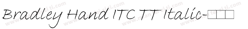 Bradley Hand ITC TT Italic字体转换